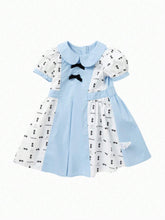 Balabala Children's Dress, Children's Summer Casual Dress, Personalized Splicing, Girls' Cute Children's Wear
